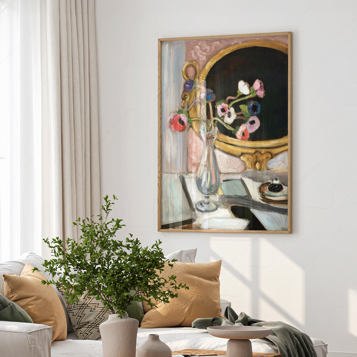 Henri Matisse Black Mirror Art Print – Floral Still Life Wall Poster – 01-01 — artwork preview 6