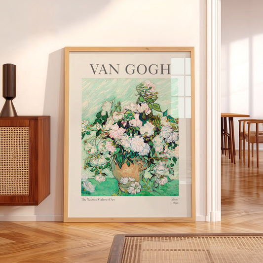 Vincent Van Gogh Roses 1890 Art Print – Famous Painting Wall Art — artwork preview 5