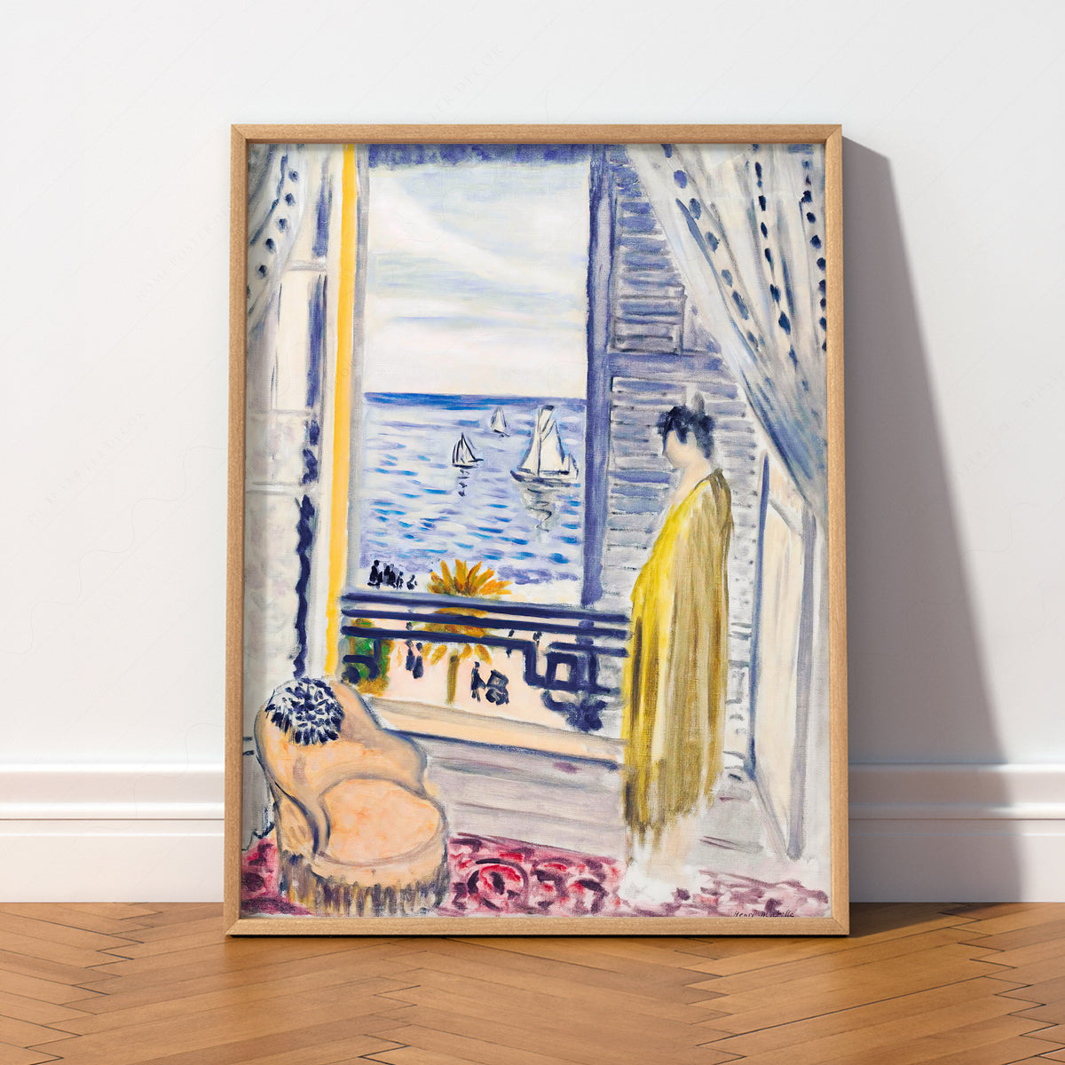 Henri Matisse Woman beside an Open Window Art Print — artwork preview 2