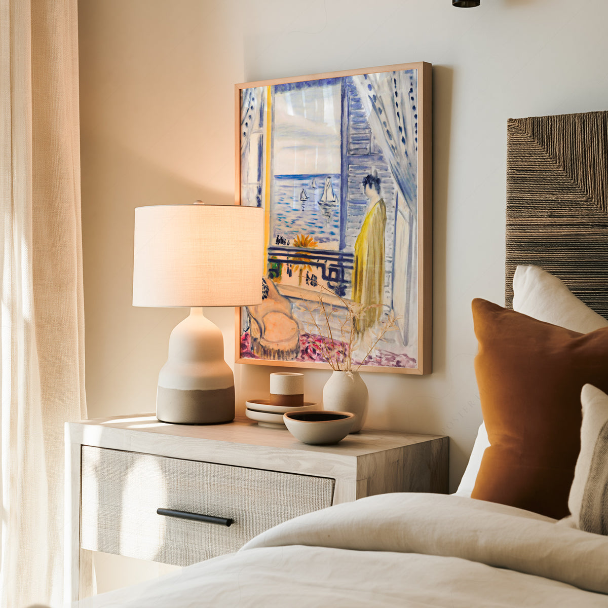 Henri Matisse Woman beside an Open Window Art Print — artwork preview 19