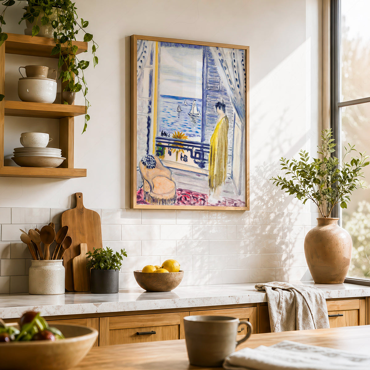 Henri Matisse Woman beside an Open Window Art Print — artwork preview 23
