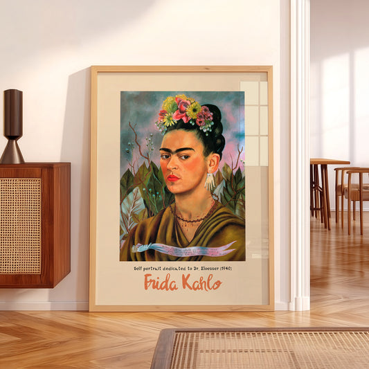 Frida Kahlo Self Portrait Dedicated to Dr. Eloesser Art Print – Iconic Wall Art — artwork preview 5