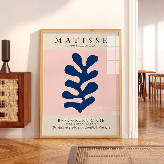 Henri Matisse Papiers Découpés Exhibition Poster – Blue Leaf Art Print — artwork preview 5