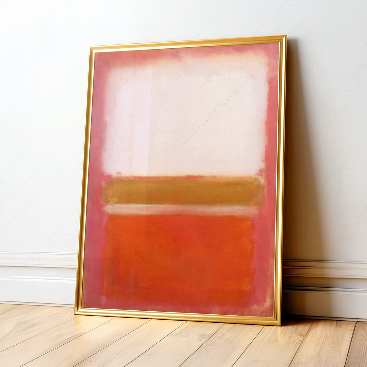 Mark Rothko Pink Orange and Red Colour Blocks Art Print — artwork preview 1