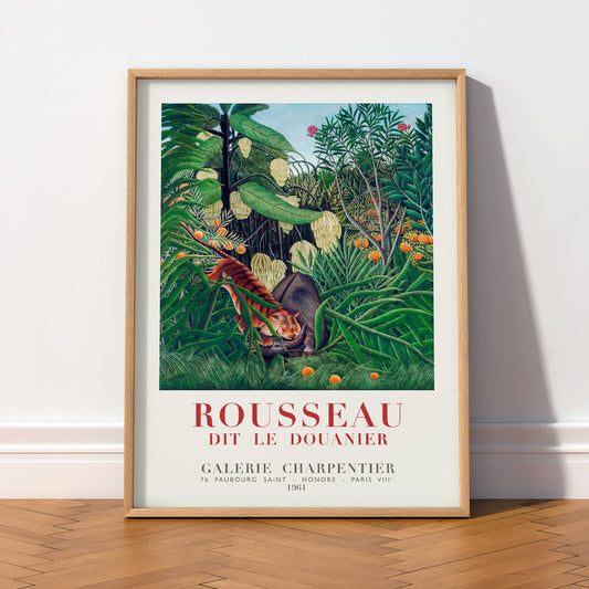 Henri Rousseau Tiger in a Tropical Storm Art Print – Jungle Poster — artwork preview 2