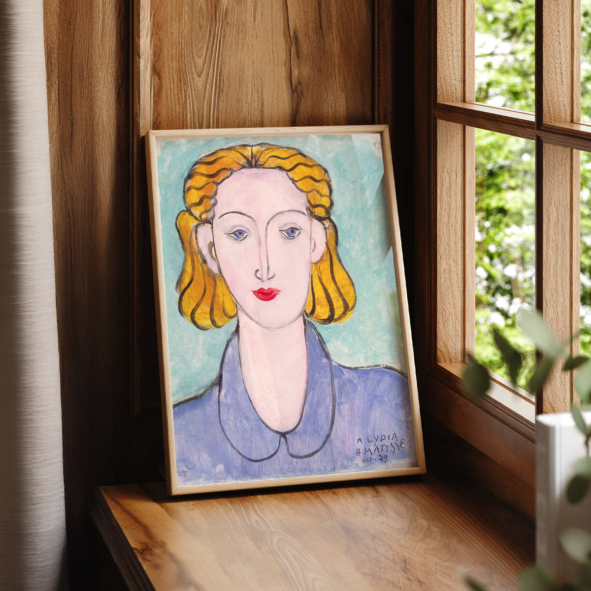 Henri Matisse Young Woman in a Blue Blouse Art Print – Modern Portrait Poster — artwork preview 7