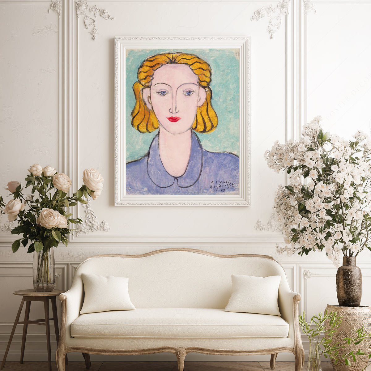 Henri Matisse Young Woman in a Blue Blouse Art Print – Modern Portrait Poster — artwork preview 17