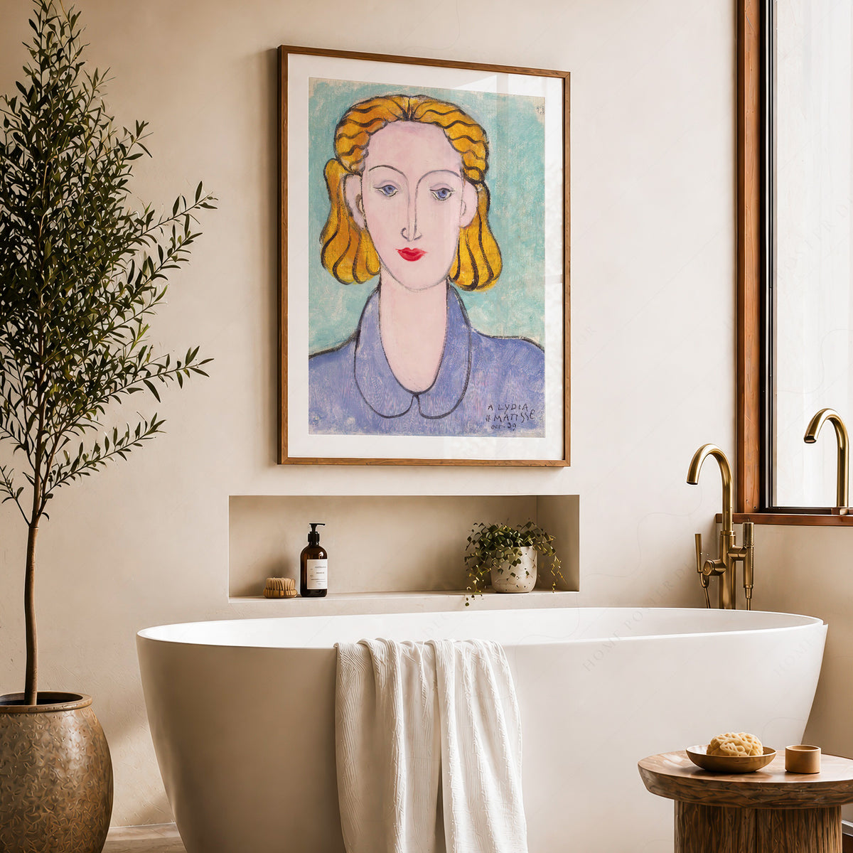 Henri Matisse Young Woman in a Blue Blouse Art Print – Modern Portrait Poster — artwork preview 22