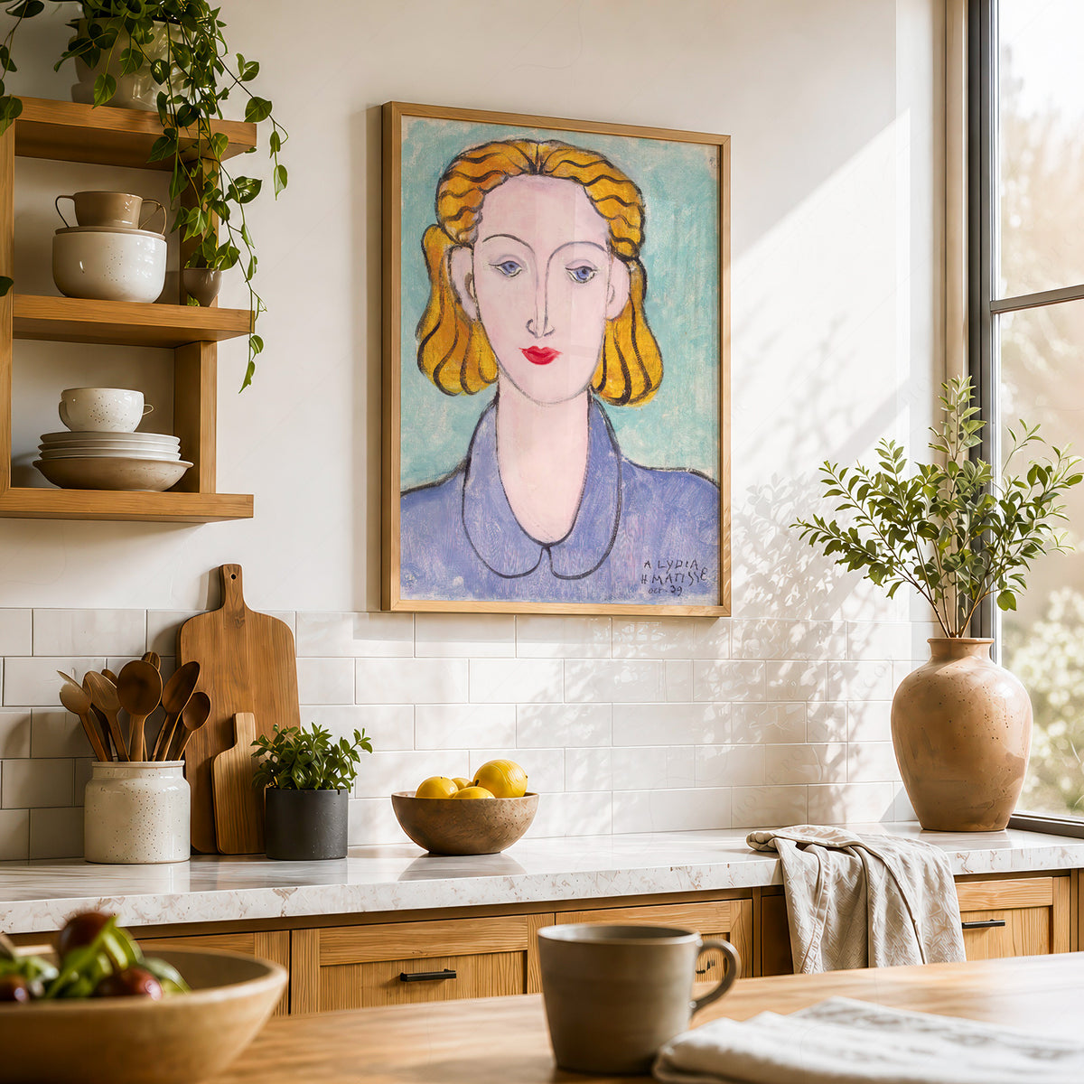 Henri Matisse Young Woman in a Blue Blouse Art Print – Modern Portrait Poster — artwork preview 23