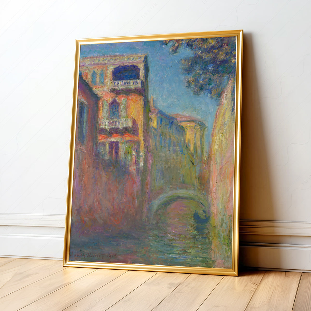 Claude Monet Rio della Salute Painting Art Print — artwork preview 1