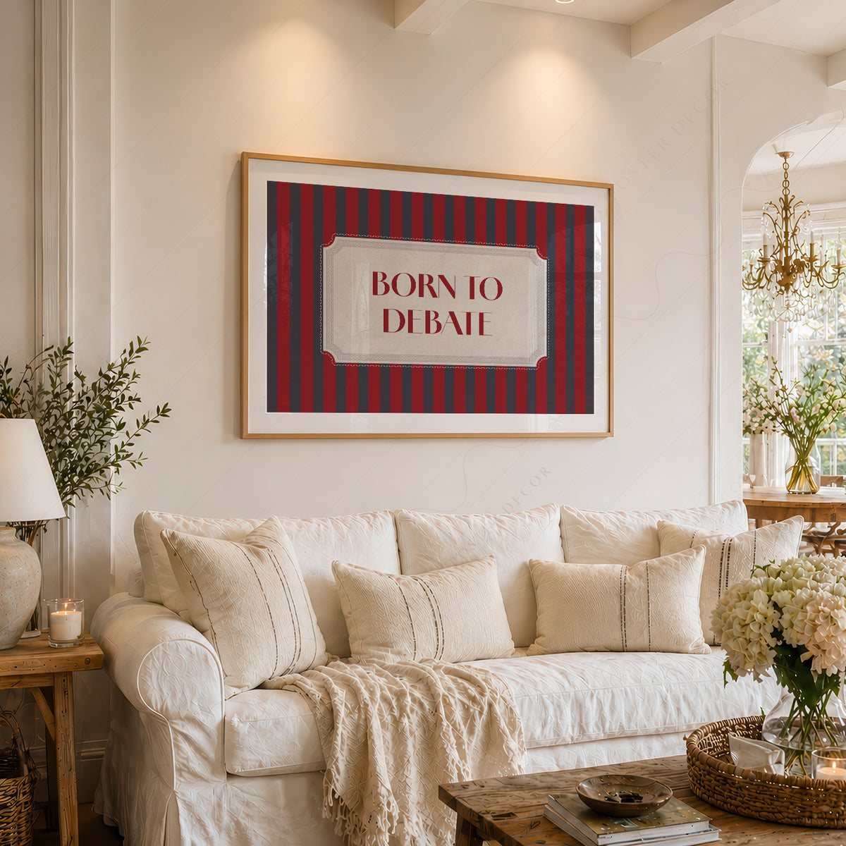 Born to Debate Quote Art Print — artwork preview 6