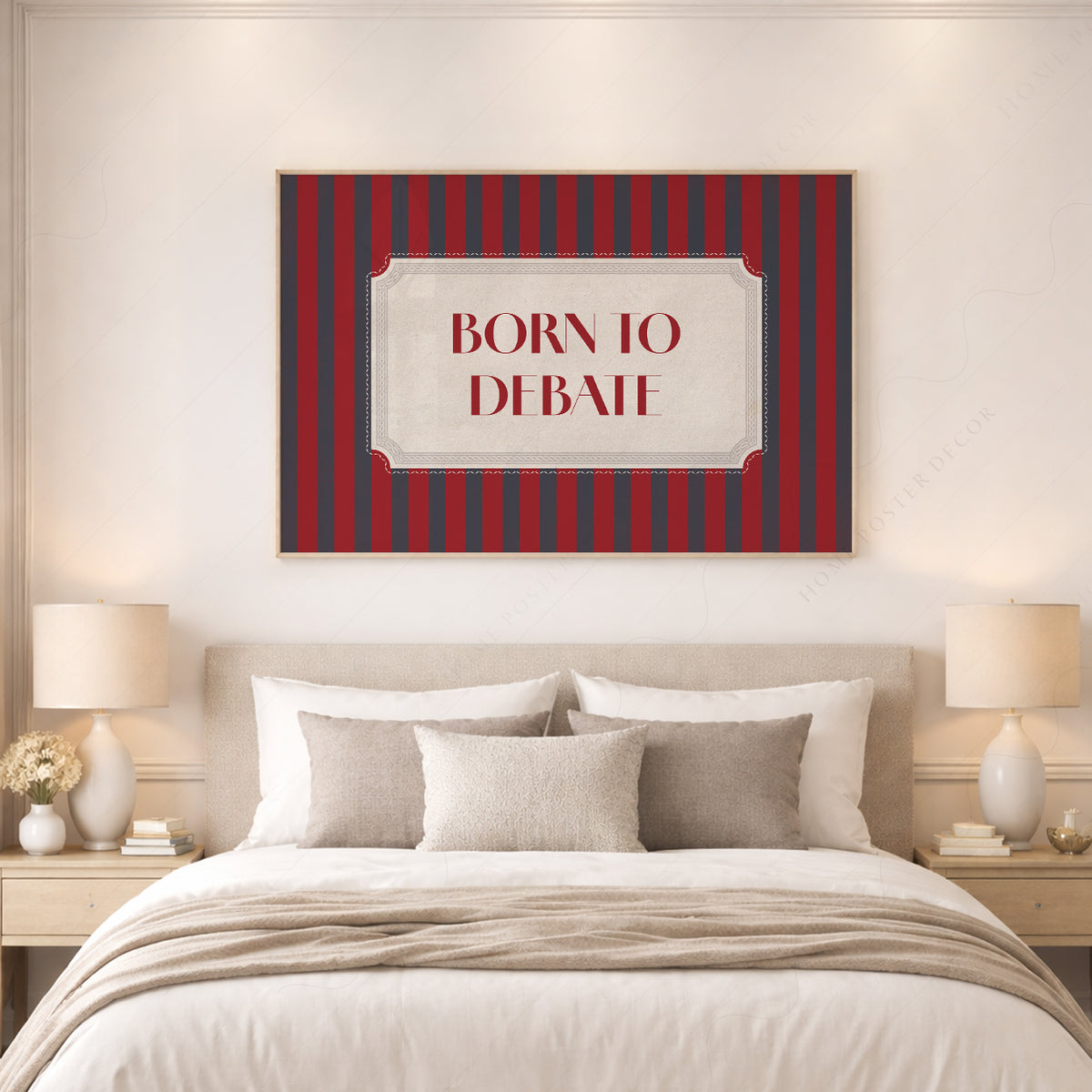 Born to Debate Quote Art Print — artwork preview 17
