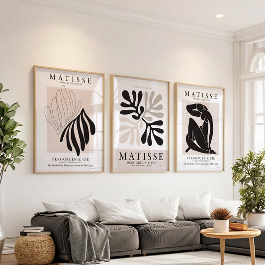 Henri Matisse Papiers Découpés Gallery Wall Set of 3 – Modern Art Prints — artwork preview 1