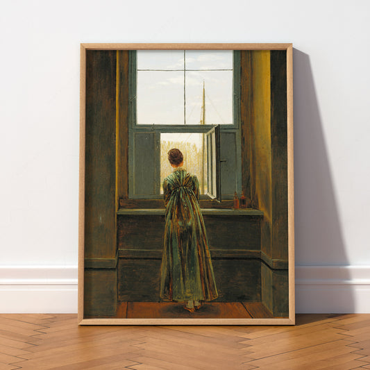 Caspar David Friedrich Woman at a Window Art Print — artwork preview 2