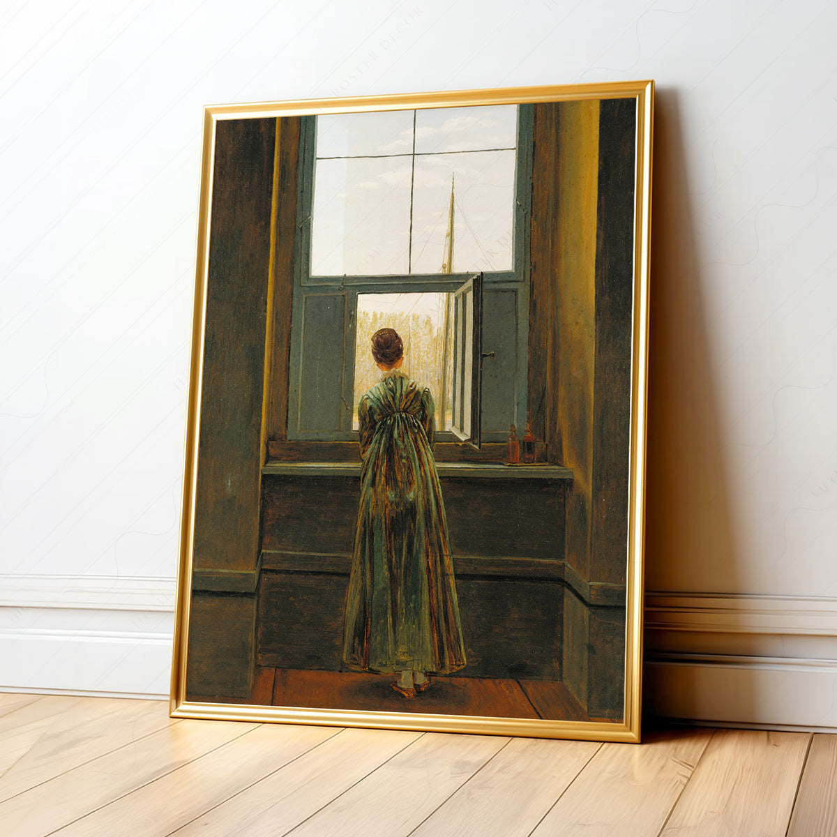 Caspar David Friedrich Woman at a Window Art Print — artwork preview 1