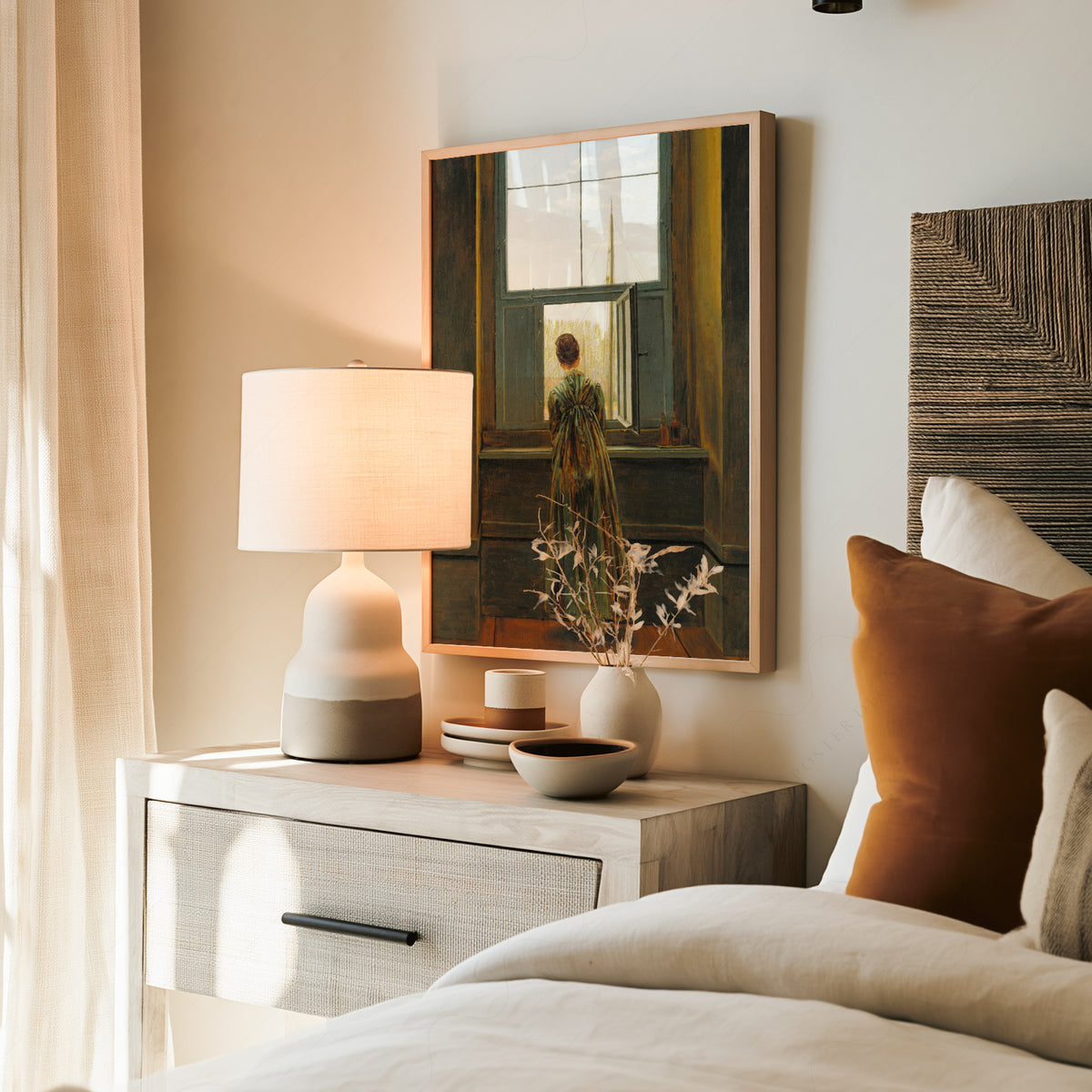 Caspar David Friedrich Woman at a Window Art Print — artwork preview 19