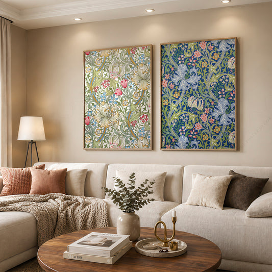 William Morris Golden Lily and Compton Floral Pair – Set of 2 Art Prints — artwork preview 12