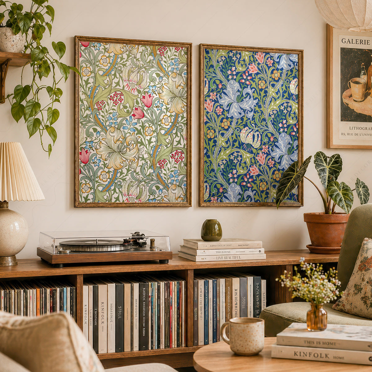 William Morris Golden Lily and Compton Floral Pair – Set of 2 Art Prints — artwork preview 23