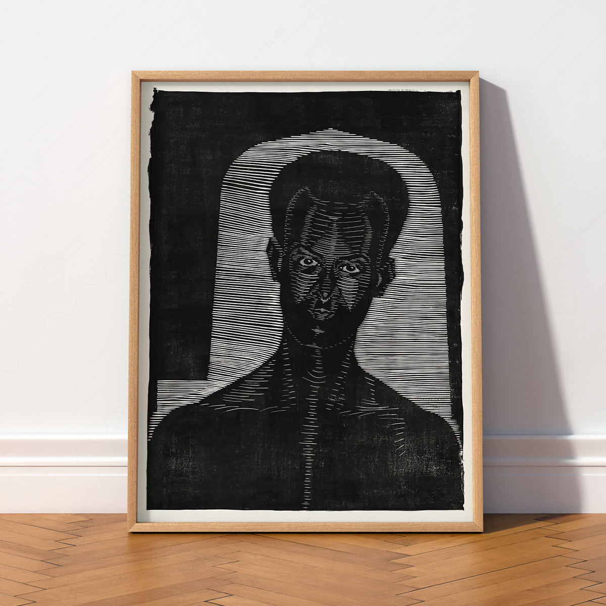 Samuel Jessurun de Mesquita Black and White Portrait Art Print — artwork preview 2