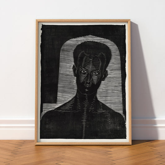 Samuel Jessurun de Mesquita Black and White Portrait Art Print — artwork preview 2
