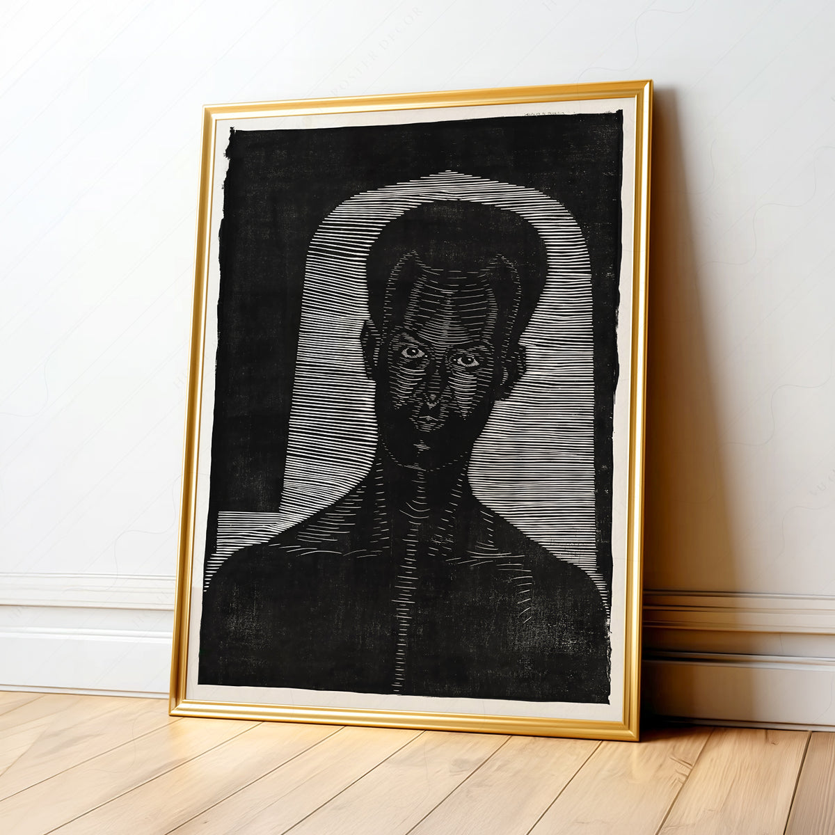 Samuel Jessurun de Mesquita Black and White Portrait Art Print — artwork preview 1