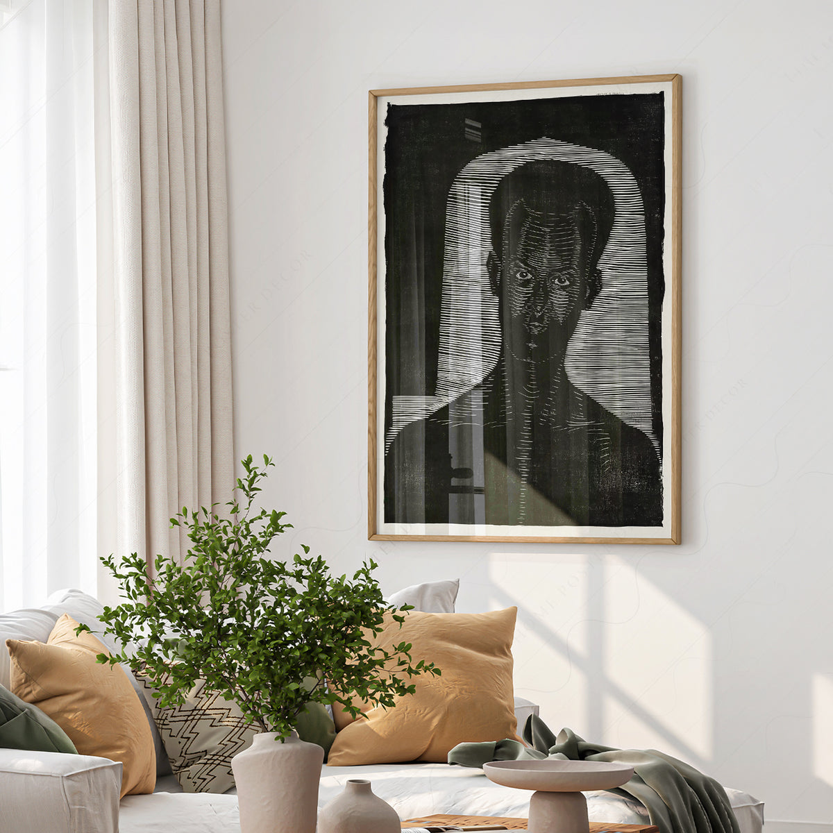 Samuel Jessurun de Mesquita Black and White Portrait Art Print — artwork preview 6