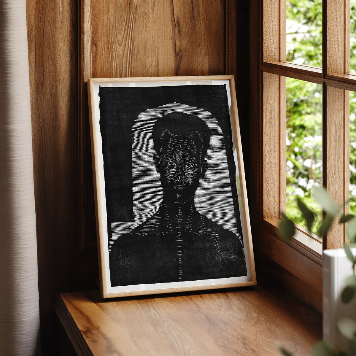 Samuel Jessurun de Mesquita Black and White Portrait Art Print — artwork preview 7