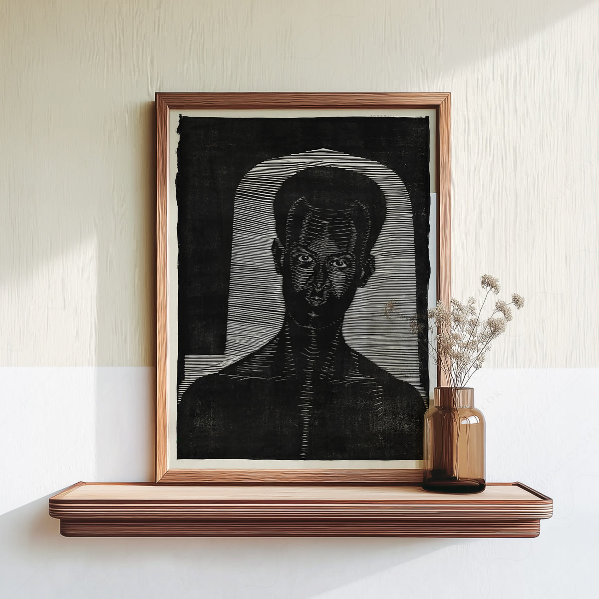 Samuel Jessurun de Mesquita Black and White Portrait Art Print — artwork preview 18