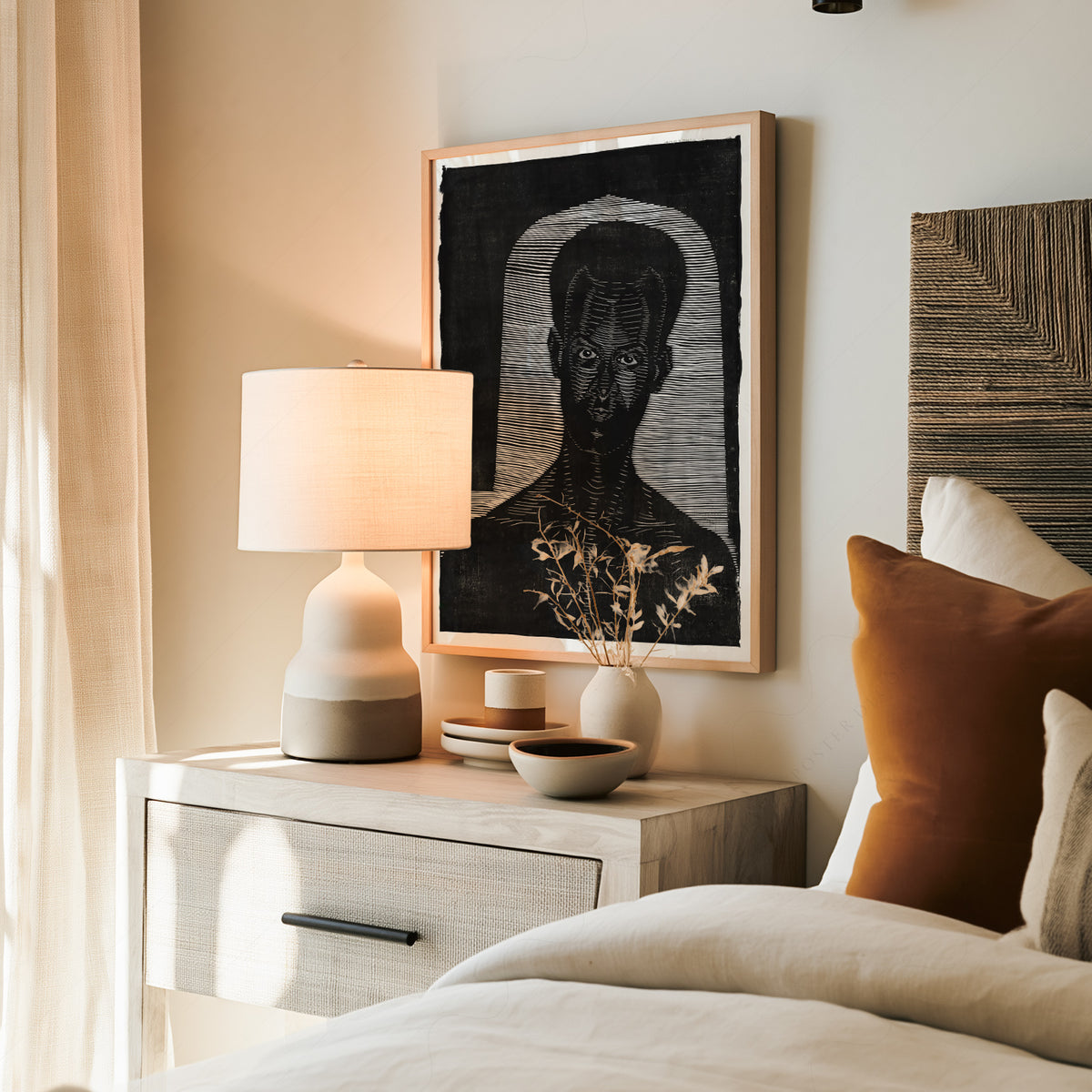 Samuel Jessurun de Mesquita Black and White Portrait Art Print — artwork preview 19