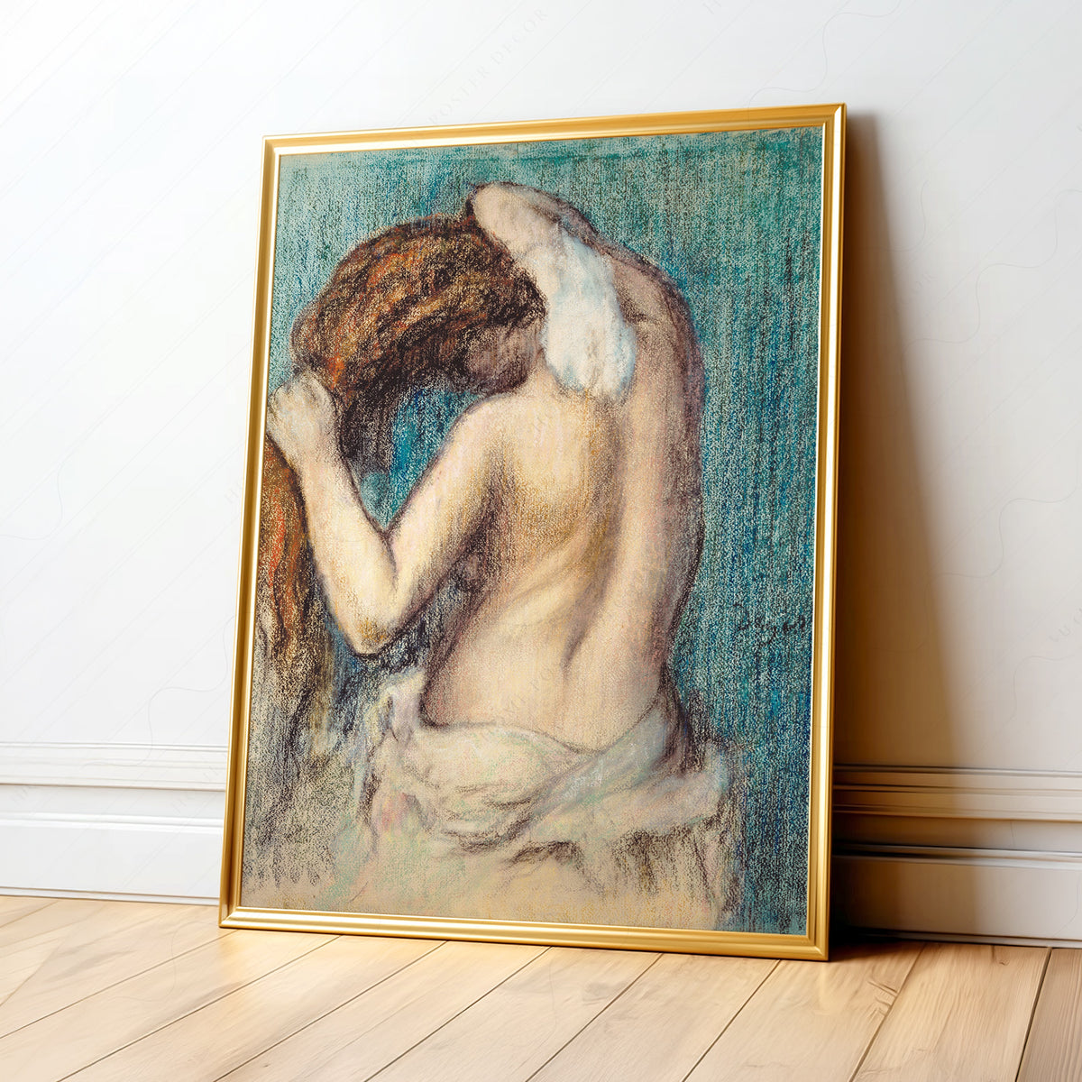 Edgar Degas Woman Drying Her Hair Art Print — artwork preview 1