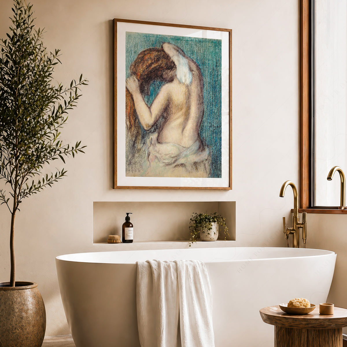 Edgar Degas Woman Drying Her Hair Art Print — artwork preview 22