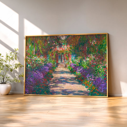 Claude Monet Pathway in Monet's Garden at Giverny Print – Floral Wall Art — artwork preview 2
