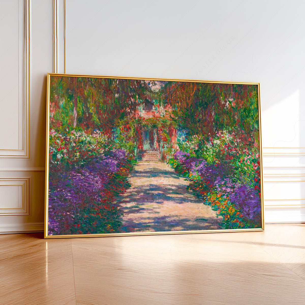 Claude Monet Pathway in Monet's Garden at Giverny Print – Floral Wall Art — artwork preview 1