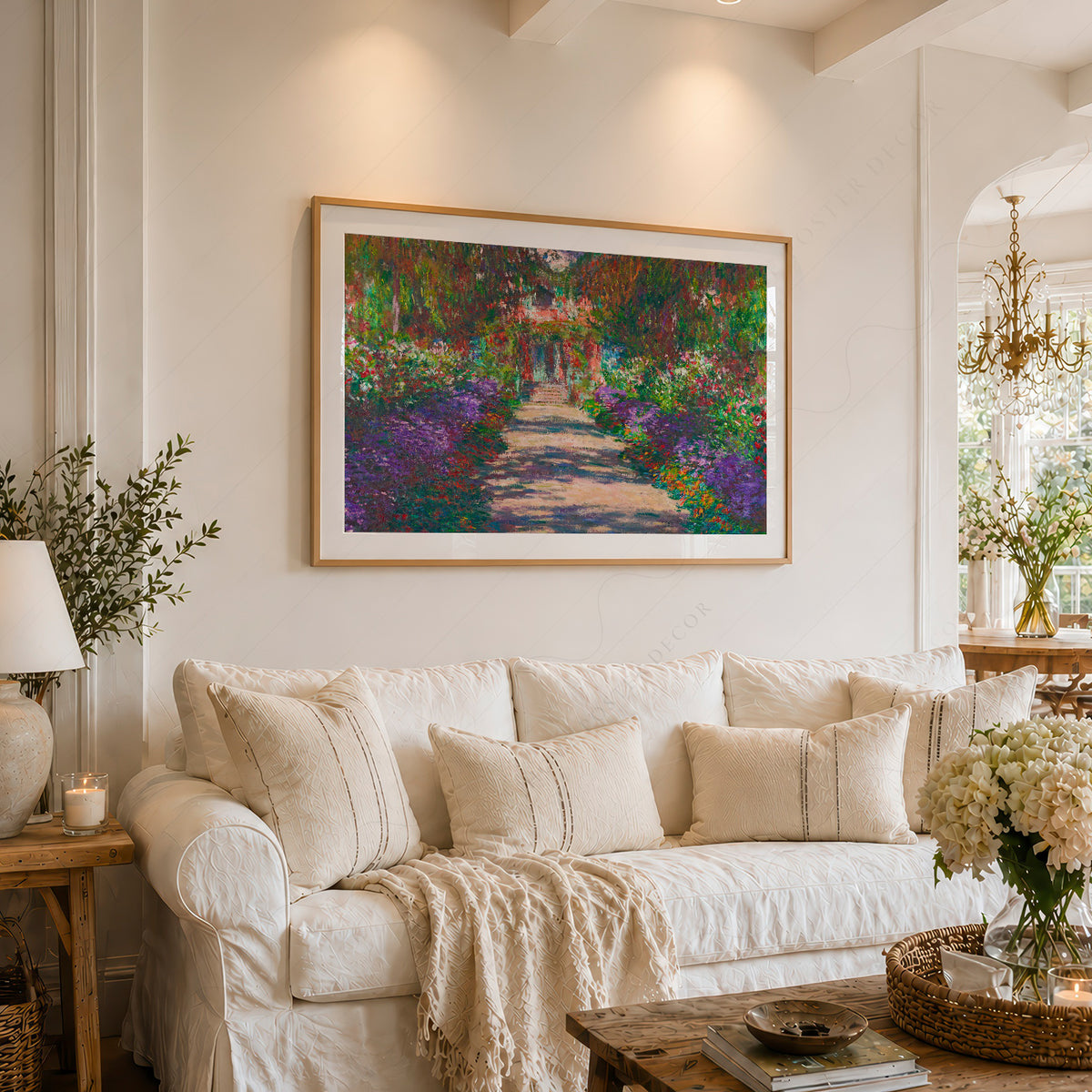 Claude Monet Pathway in Monet's Garden at Giverny Print – Floral Wall Art — artwork preview 6