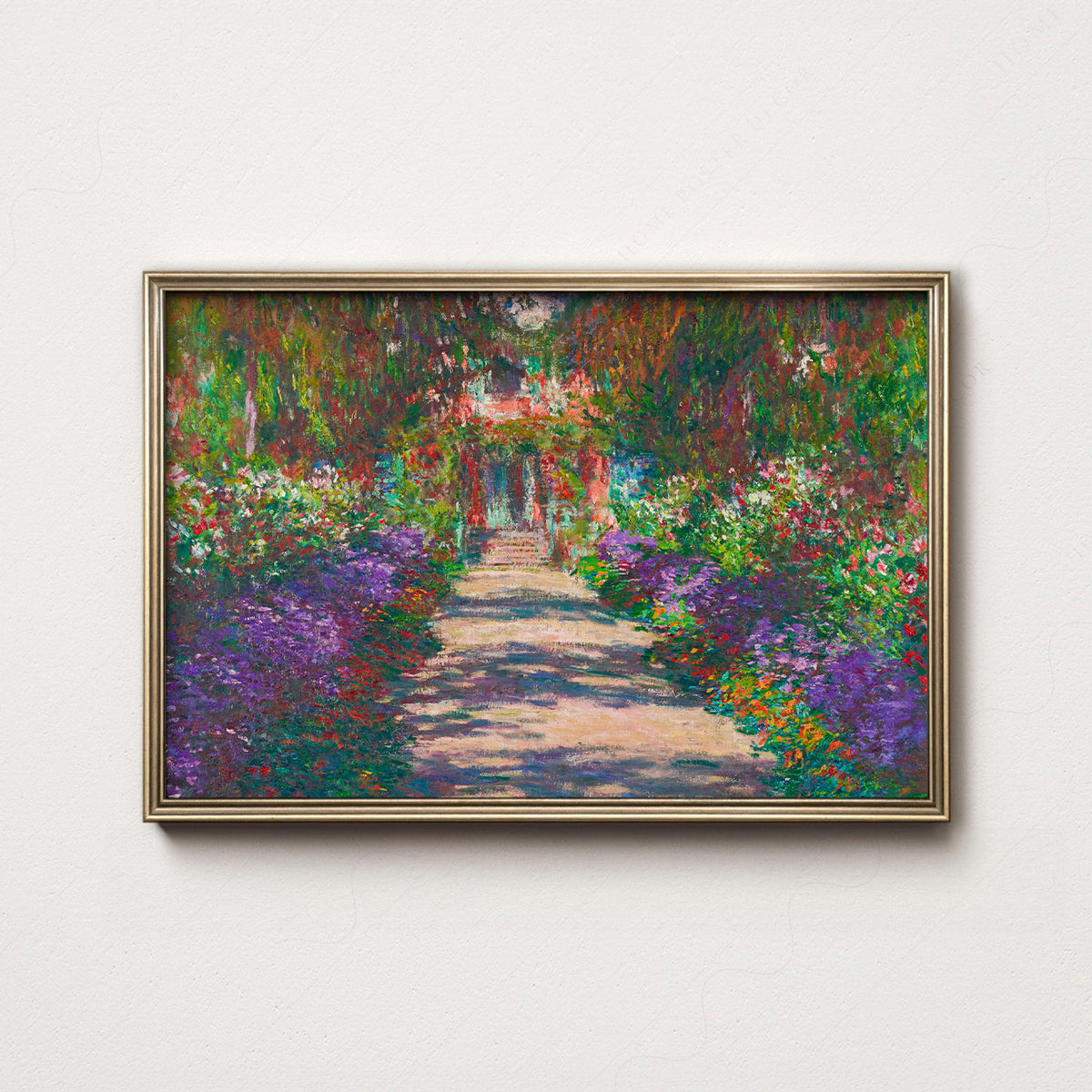 Claude Monet Pathway in Monet's Garden at Giverny Print – Floral Wall Art — artwork preview 7