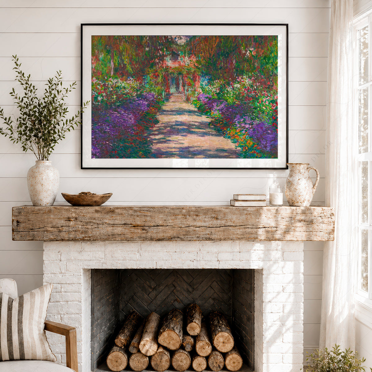 Claude Monet Pathway in Monet's Garden at Giverny Print – Floral Wall Art — artwork preview 18