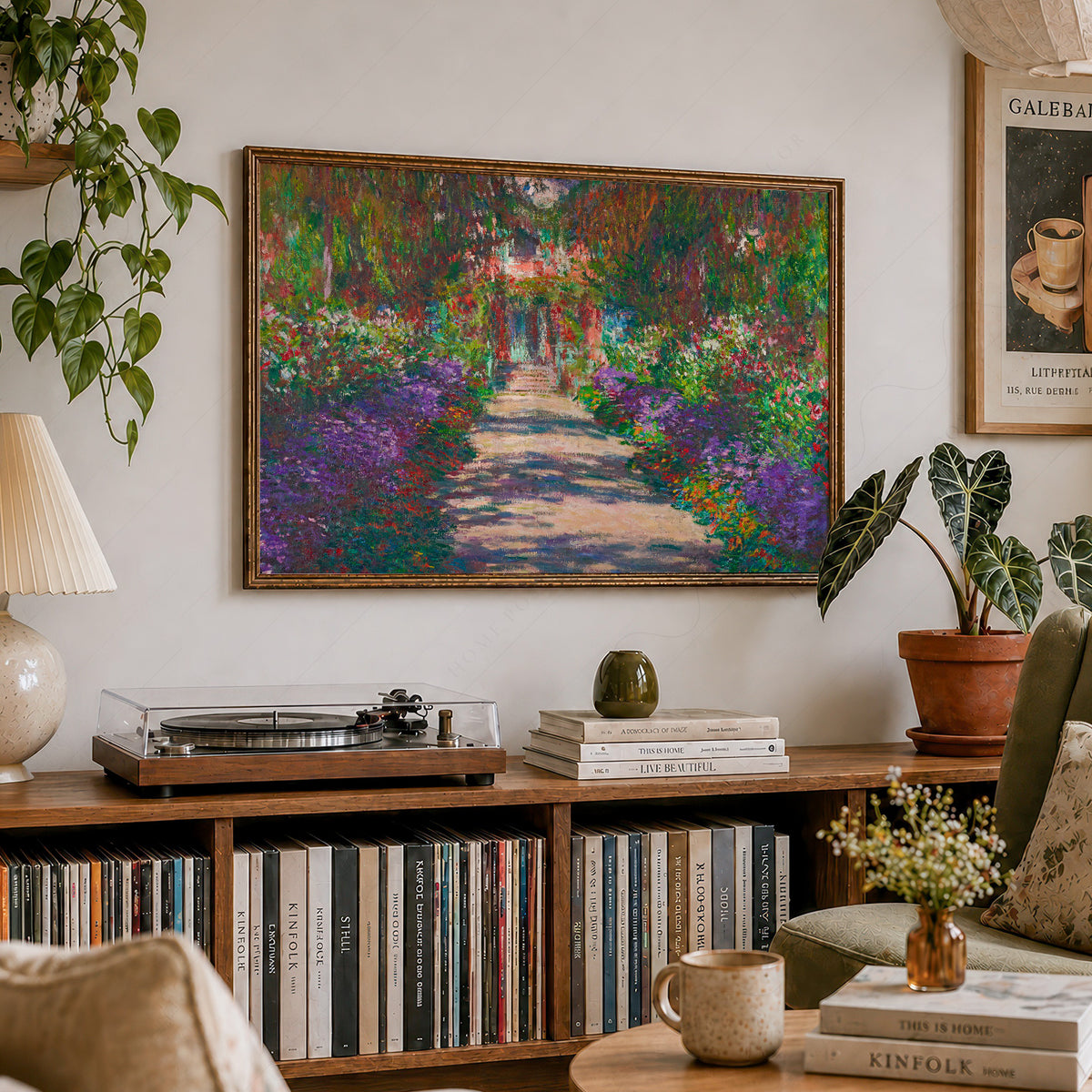 Claude Monet Pathway in Monet's Garden at Giverny Print – Floral Wall Art — artwork preview 19
