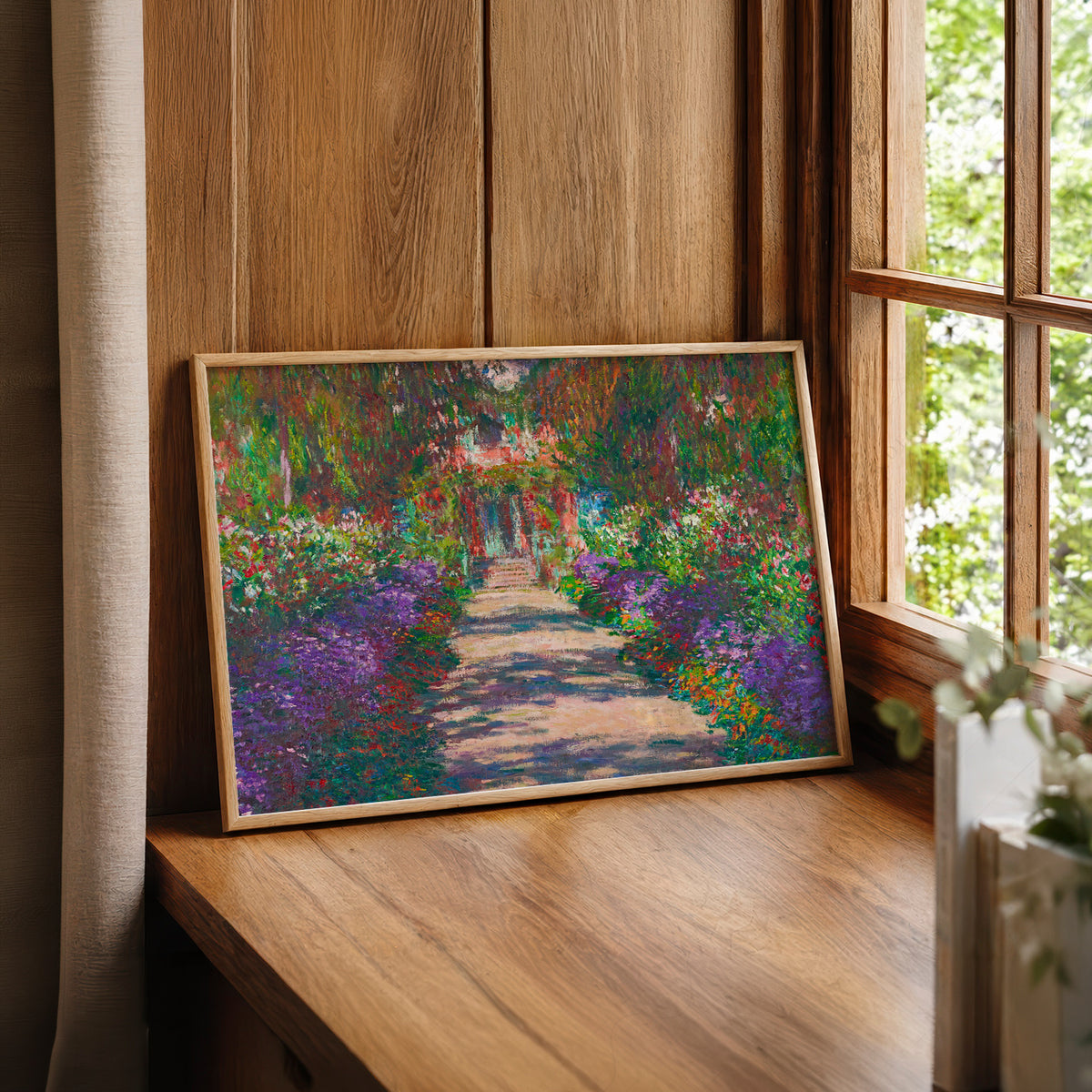 Claude Monet Pathway in Monet's Garden at Giverny Print – Floral Wall Art — artwork preview 22