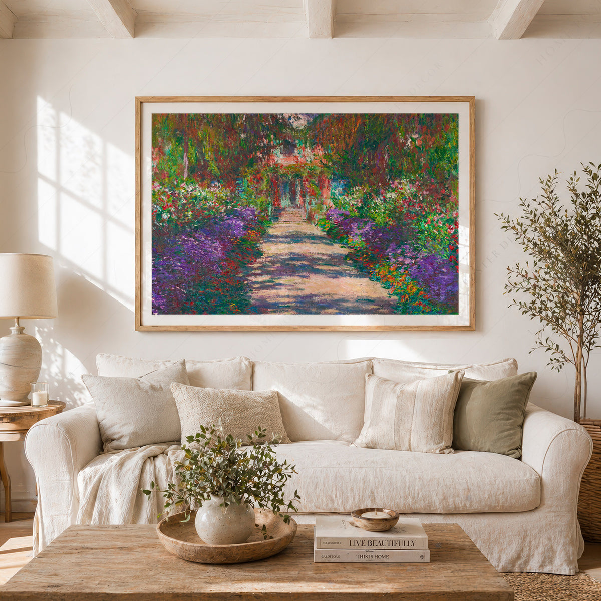 Claude Monet Pathway in Monet's Garden at Giverny Print – Floral Wall Art — artwork preview 23