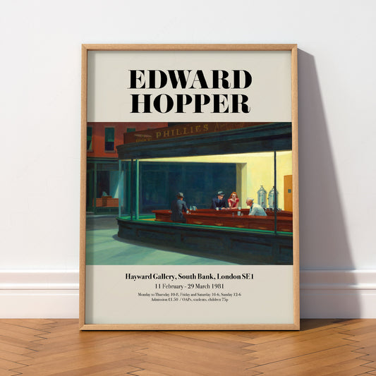 Edward Hopper Nighthawks Exhibition Poster — artwork preview 2