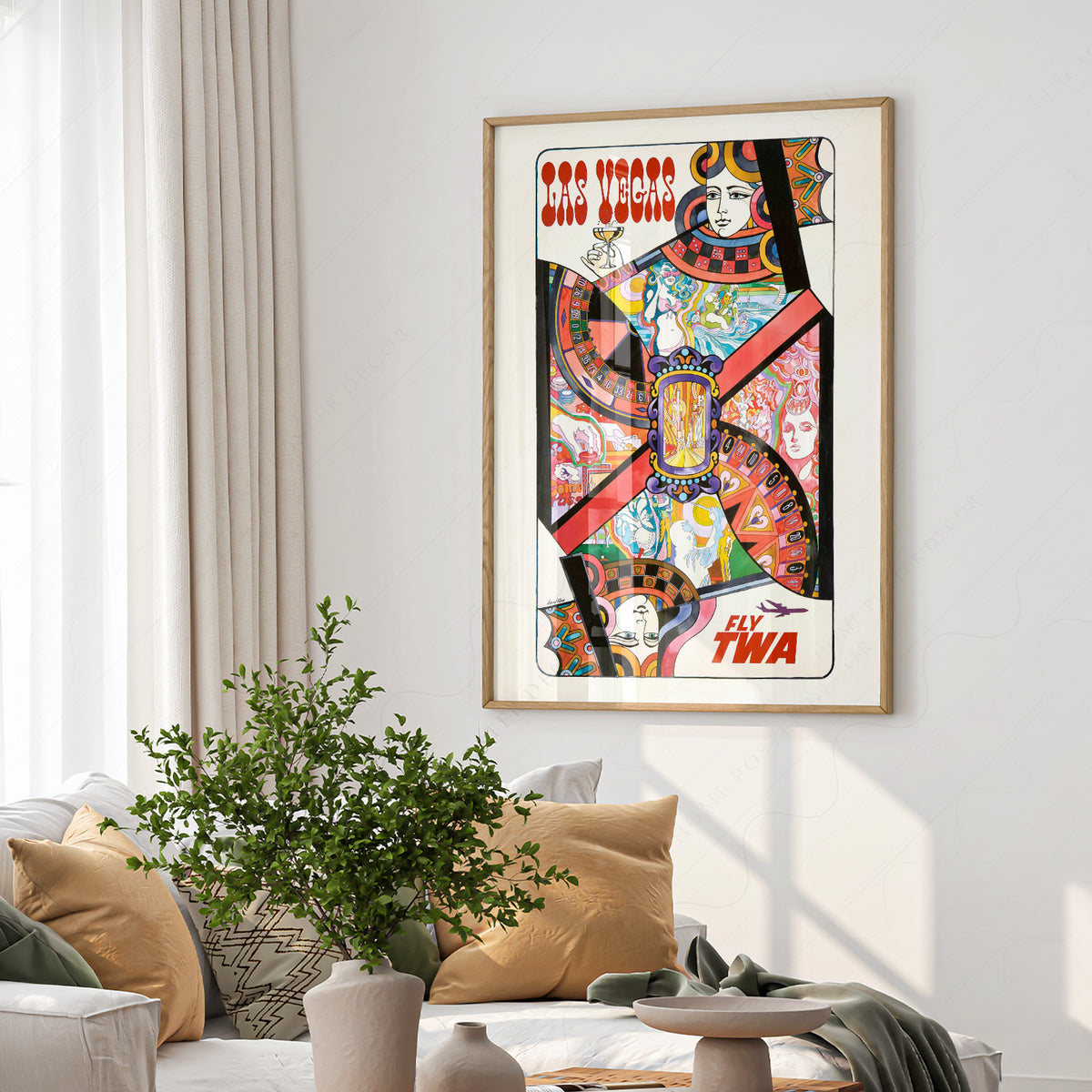 David Klein Las Vegas Playing Card Travel Poster Art Print — artwork preview 6