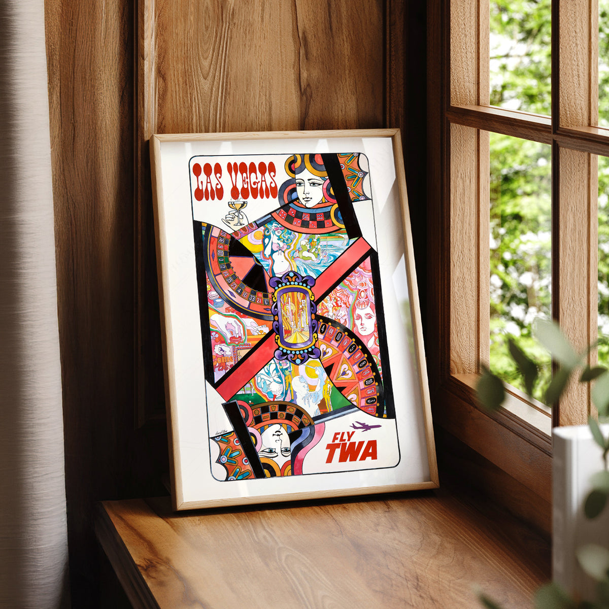 David Klein Las Vegas Playing Card Travel Poster Art Print — artwork preview 7