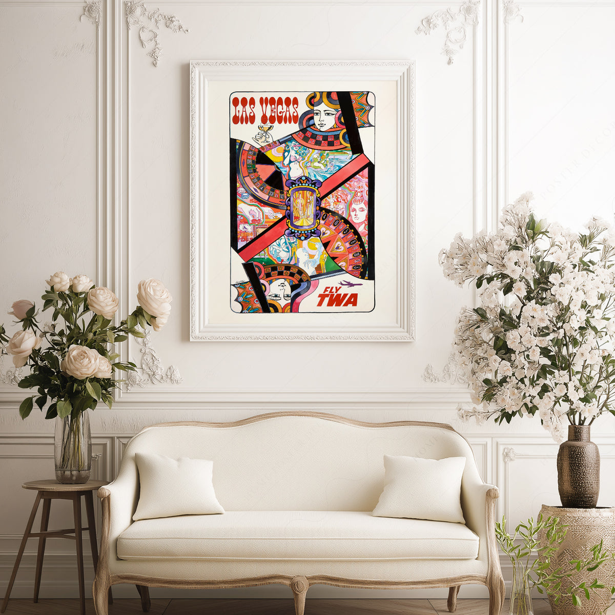 David Klein Las Vegas Playing Card Travel Poster Art Print — artwork preview 17