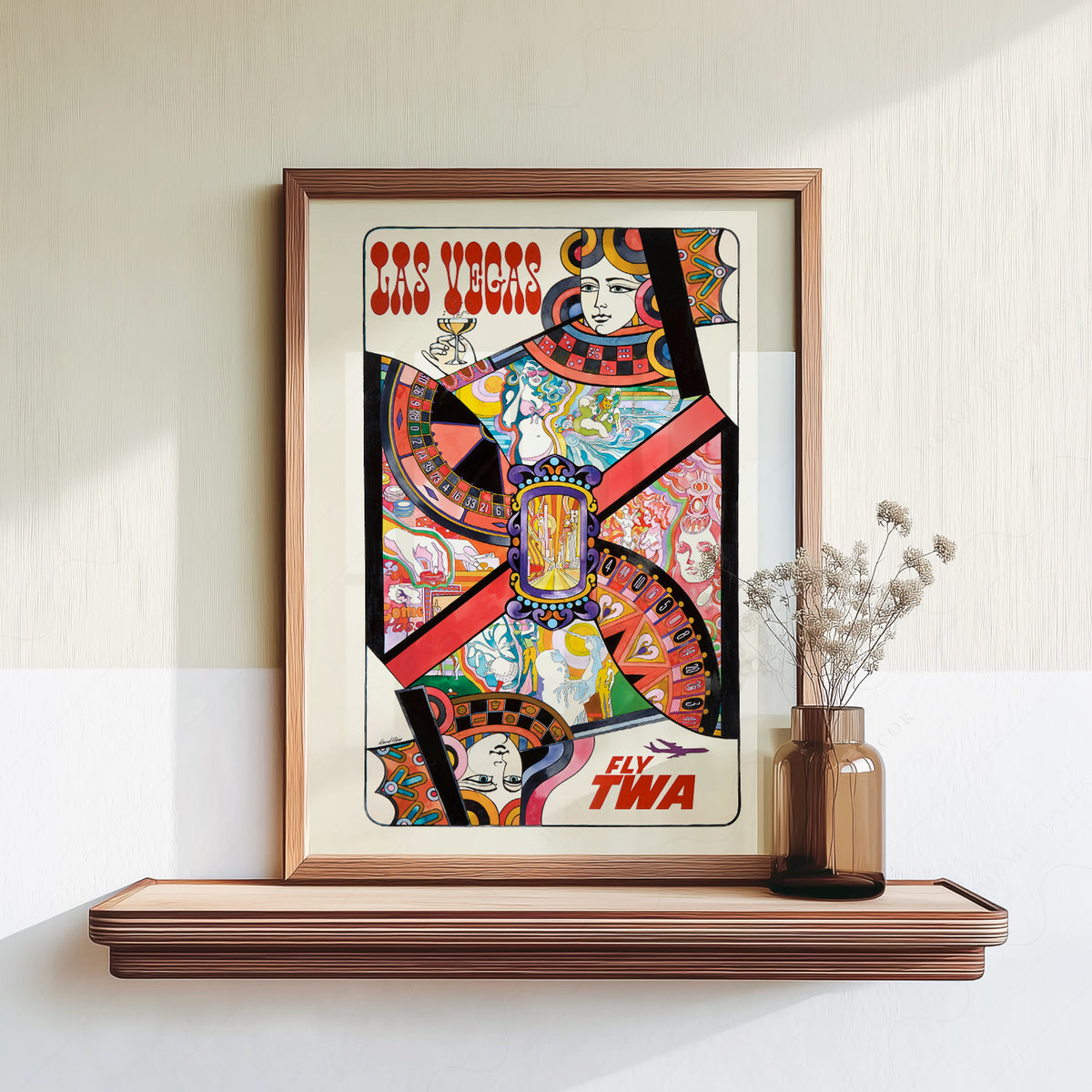 David Klein Las Vegas Playing Card Travel Poster Art Print — artwork preview 18