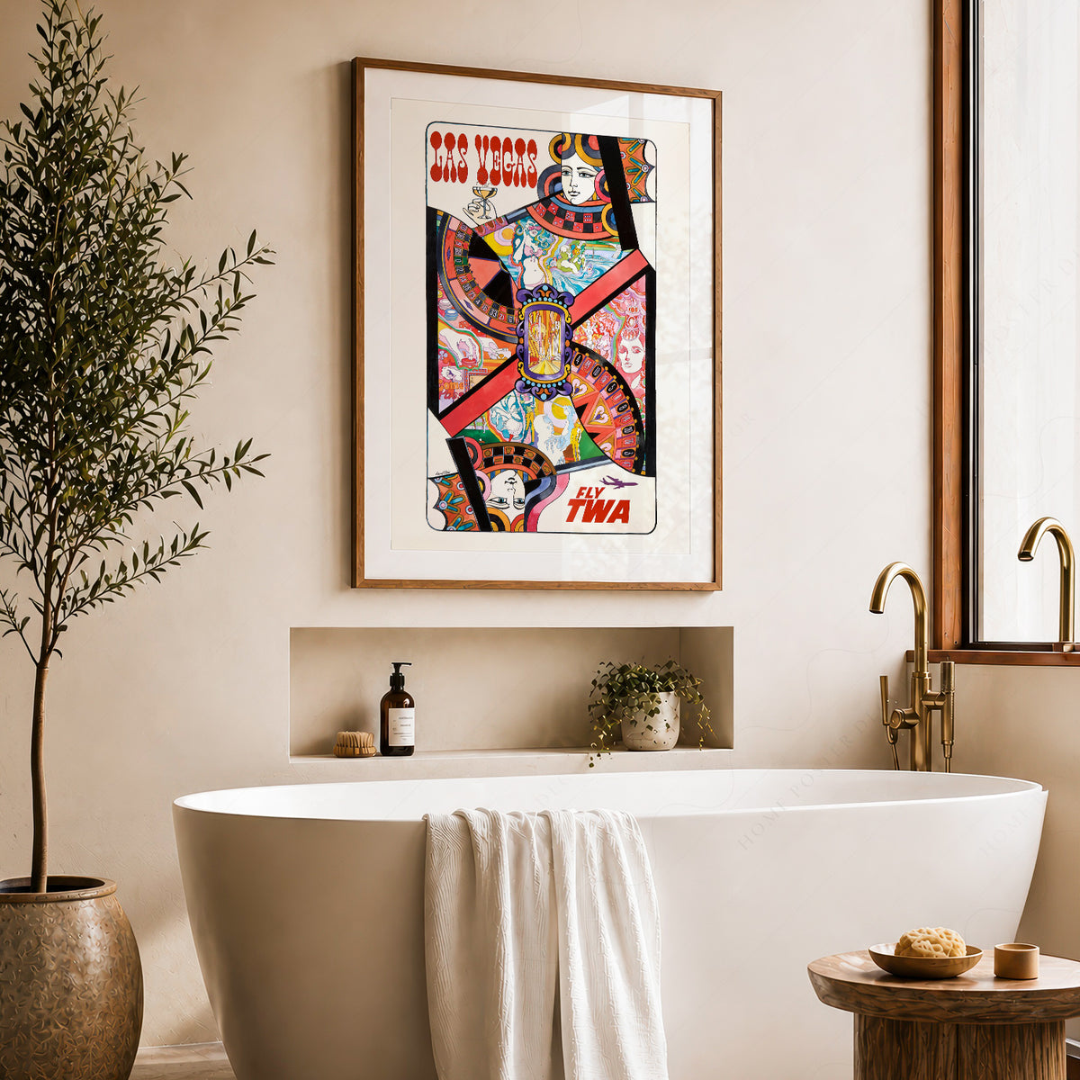 David Klein Las Vegas Playing Card Travel Poster Art Print — artwork preview 22
