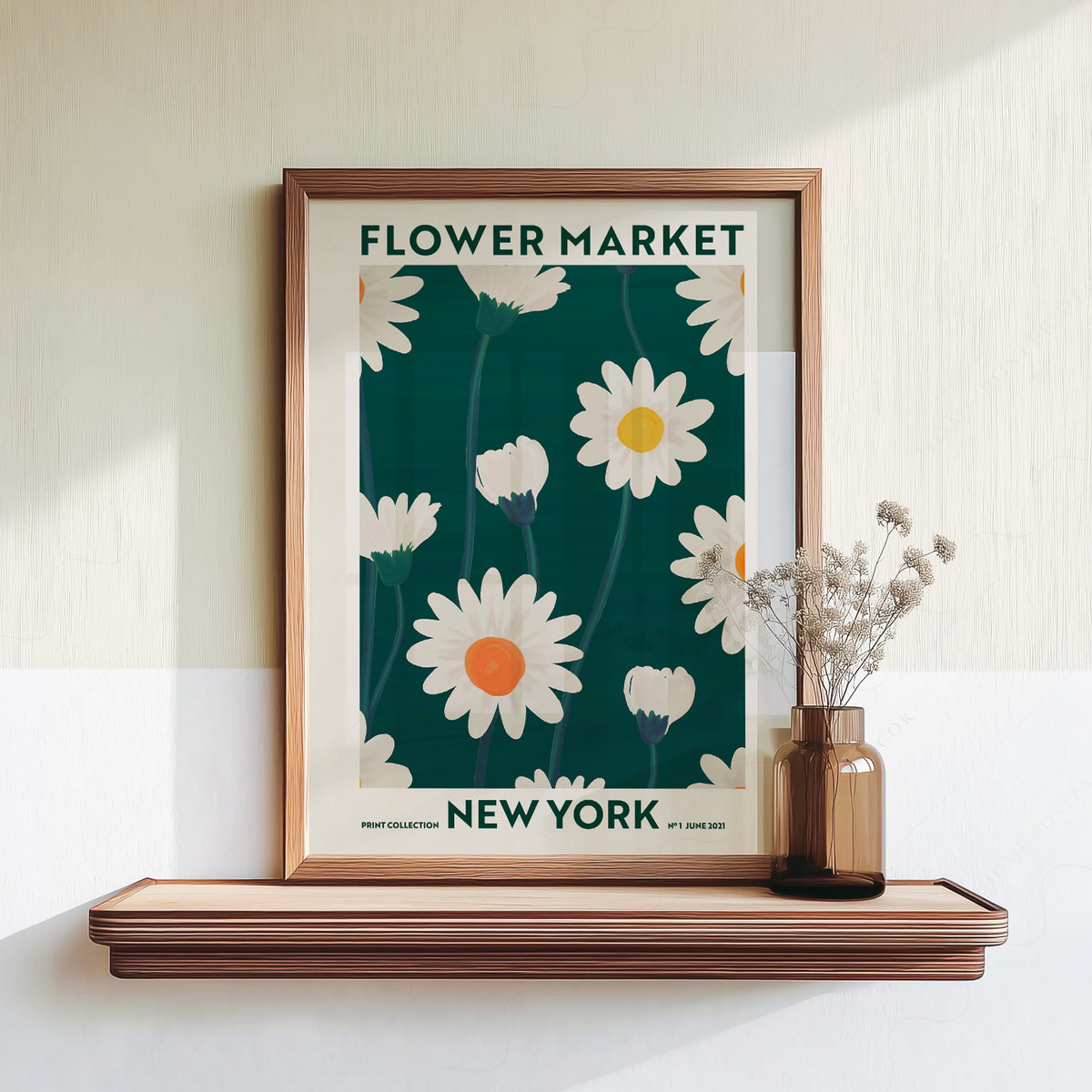 Flower Market New York Print – Daisy Floral Wall Art Poster Decor — artwork preview 18