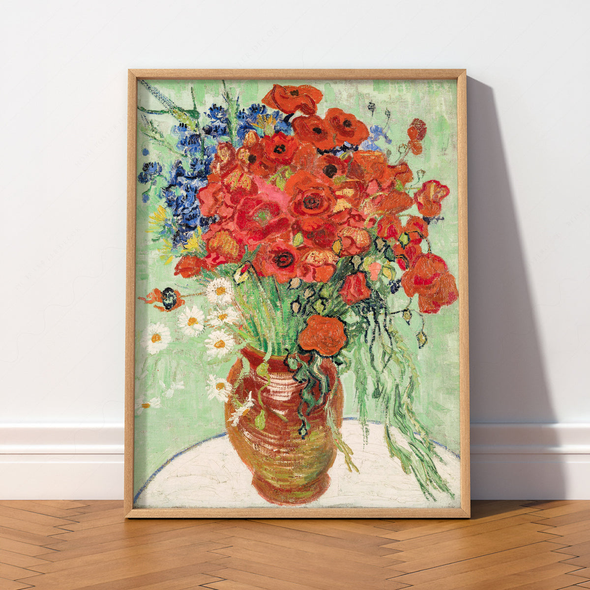 Vincent van Gogh Vase with Daisies and Poppies Art Print — artwork preview 2