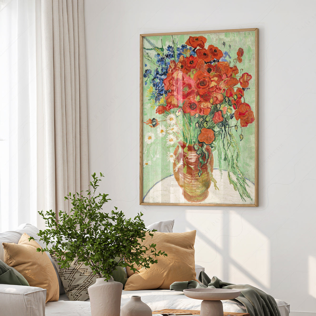 Vincent van Gogh Vase with Daisies and Poppies Art Print — artwork preview 6