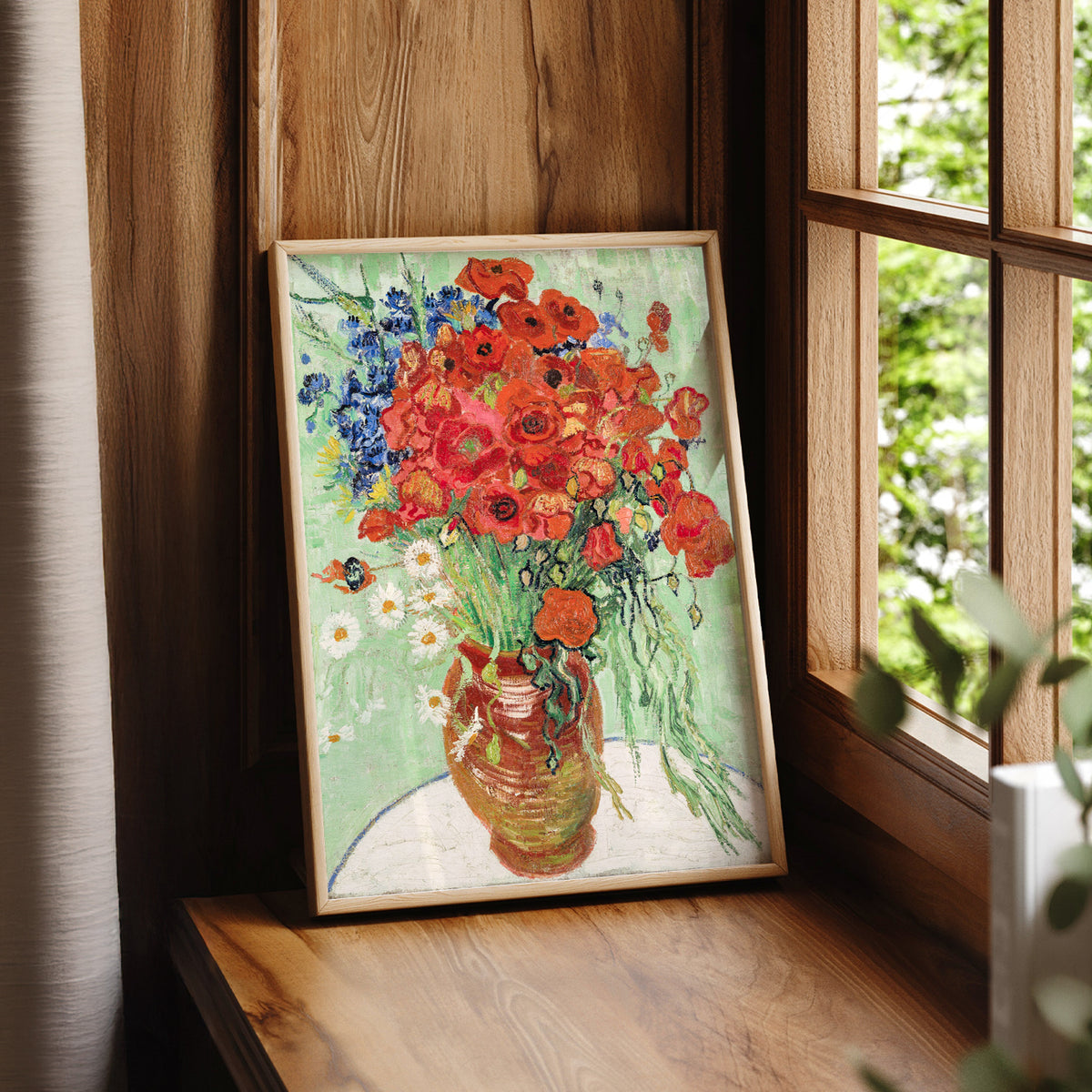 Vincent van Gogh Vase with Daisies and Poppies Art Print — artwork preview 7