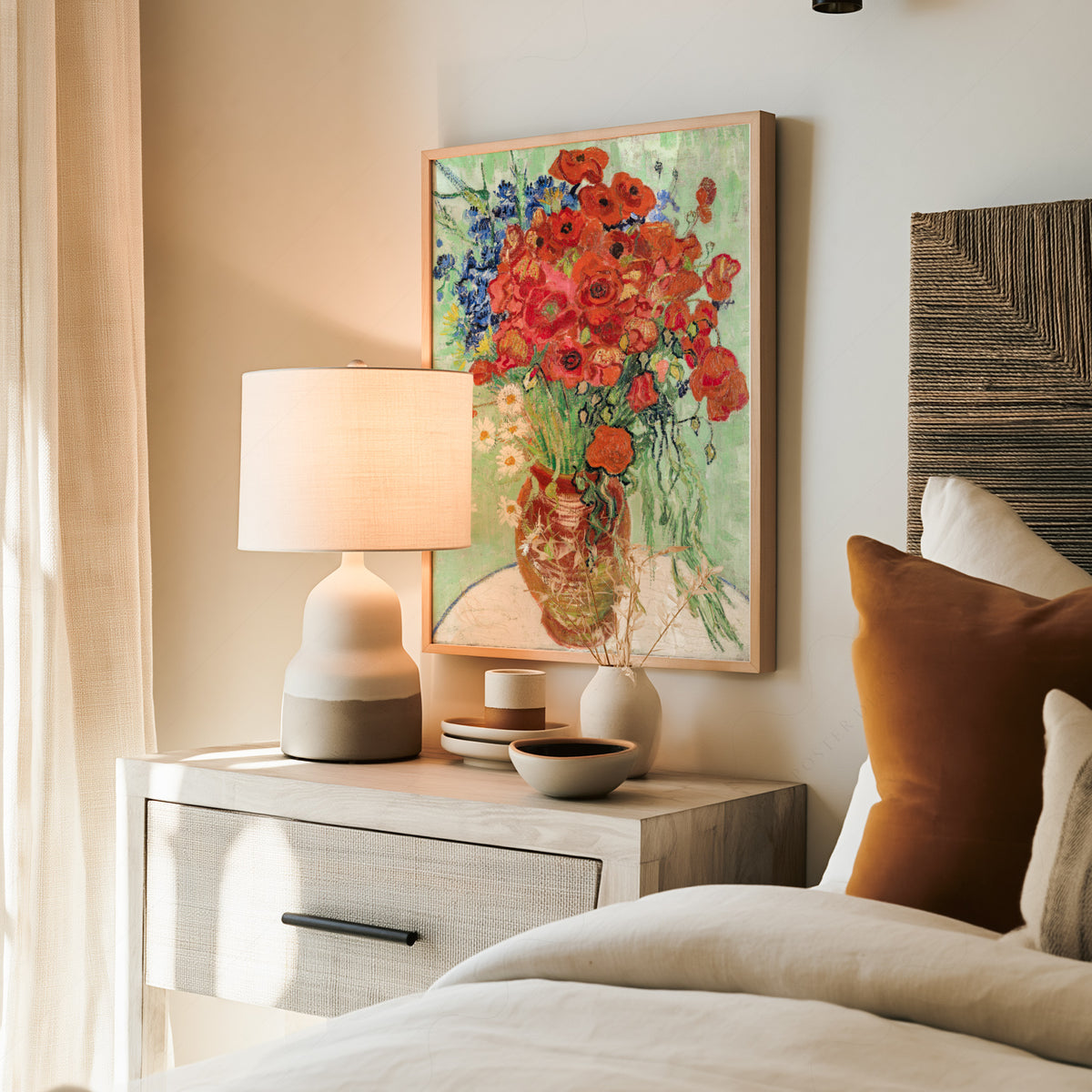 Vincent van Gogh Vase with Daisies and Poppies Art Print — artwork preview 19